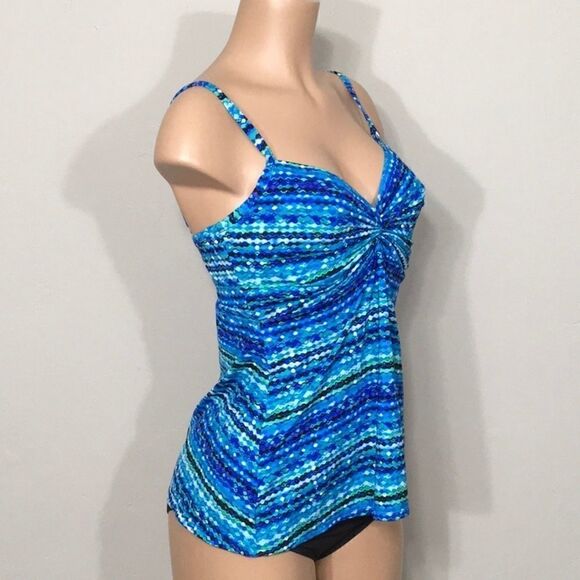 Miraclesuit blue tankini top. 8. NWT - Picture 5 of 9